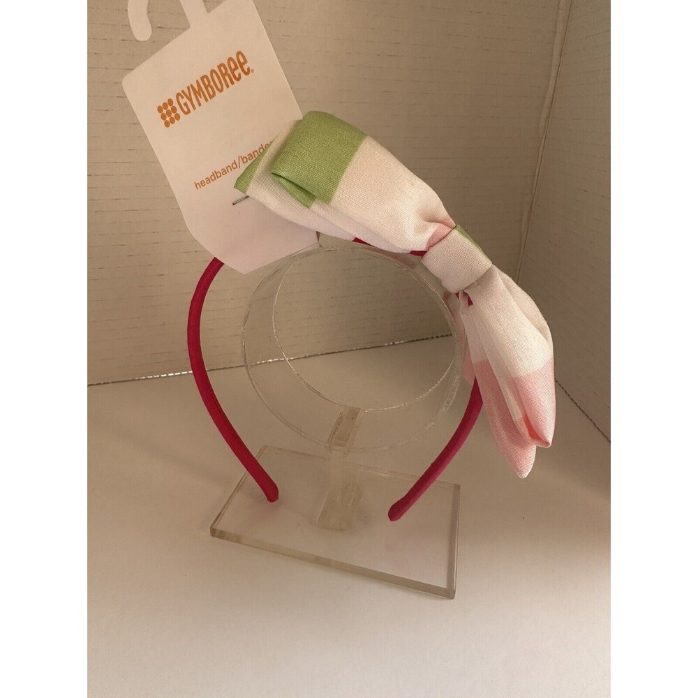 Gymboree Easter Girls Pink Green White Hair Bow Headband NEW NWT 2017